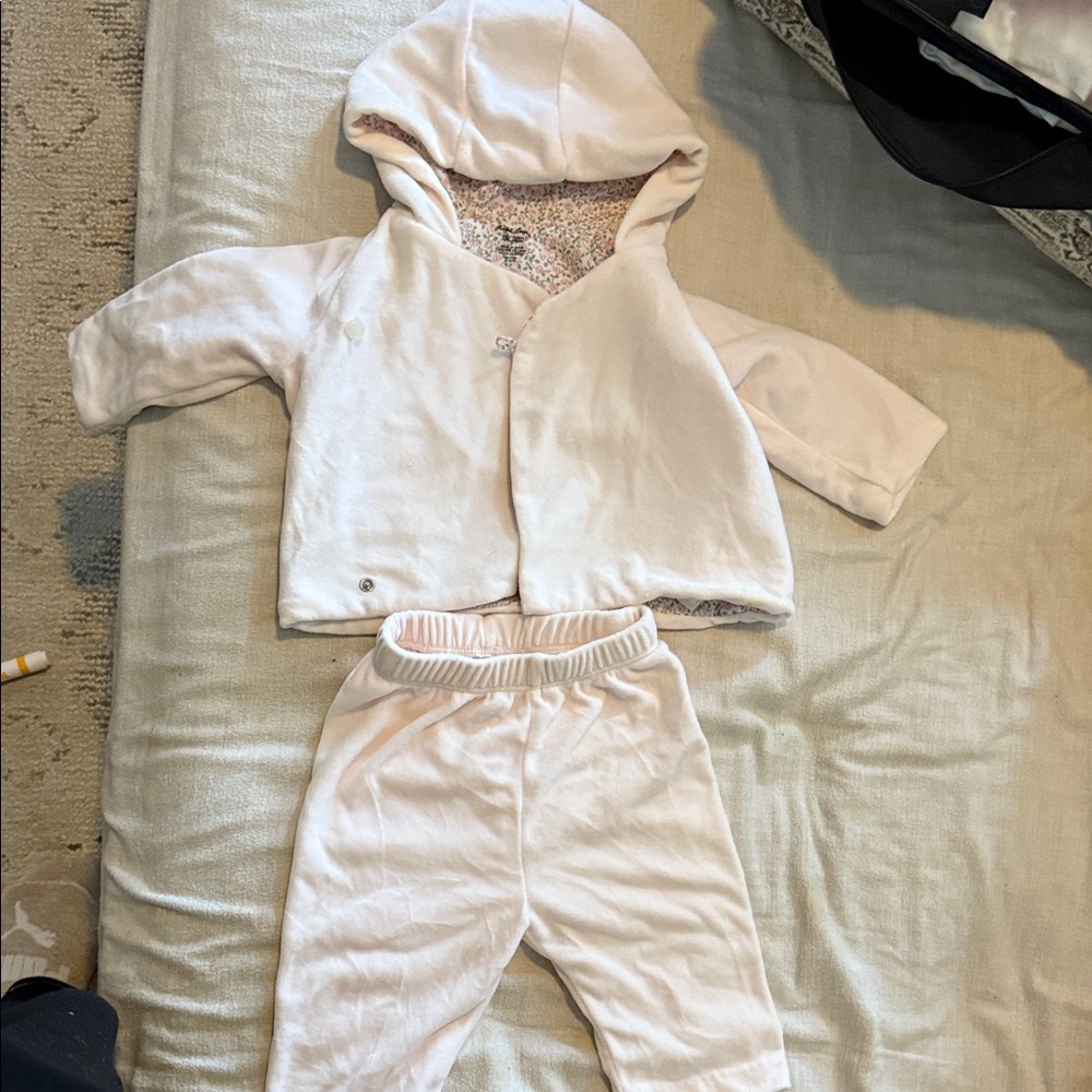 Ralph Lauren Cream Baby Jacket with Floral Lining
